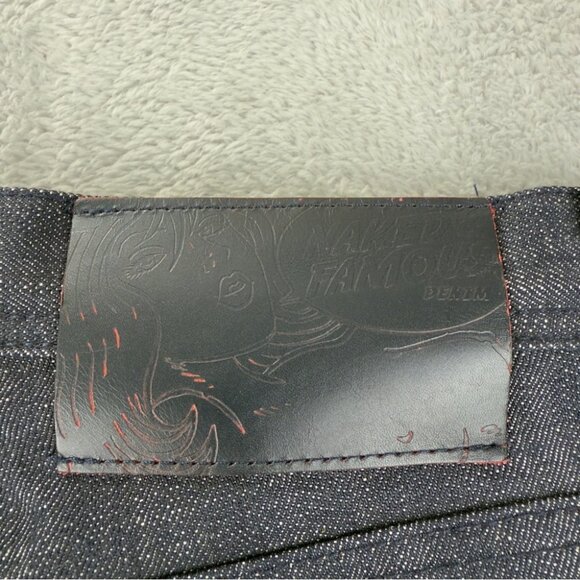 Naked and Famous Men's Size 32x32.5 Weird Guy Red Core Selvedge Raw Denim Jeans - Picture 11 of 11